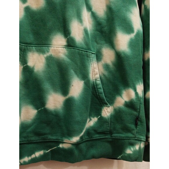 Vans Men’s Small Green Tie Dye Hoodie Sweatshirt Off The Wall Logo Pullover - Picture 6 of 8